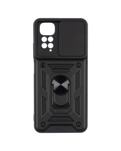 Чехол накладка для Xiaomi Redmi Note 11 Camshield Serge Ring Черный (Black)