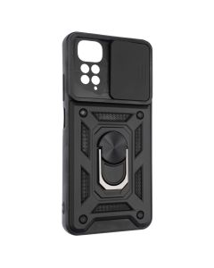 Чехол накладка для Xiaomi Redmi Note 11 Camshield Serge Ring Черный (Black)