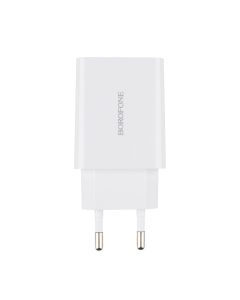 Зарядний пристрій Borofone BA21A QC 3.0 18W + кабель micro-USB Білий (White)