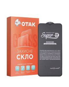 Захисне скло для Realme 5/C11/C21y/C25y/С31/С35/NARZO 50/50A Spark 9 Pro 3D Чорне (Black)