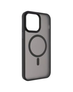 Чехол-накладка для iPhone 14 Pro Max TPU+PC с металлическими кнопками MagSafe Черный (Black)