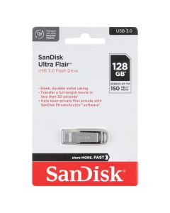 USB Флеш SanDisk Ultra Flair USB 3.0 128Gb Чорна (Black)