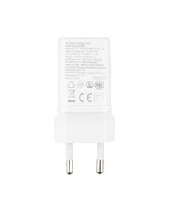 Зарядний пристрій XO HN238A 30W QC+PD 1Type-C + 1USB Білий (White)