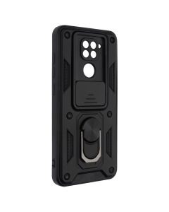 Чохол накладка для Xiaomi Redmi Note 9 Camshield Serge Ring Чорна (Black)