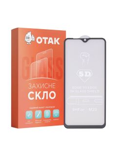 Защитное стекло для Samsung M20 3D Черное (Black) KP