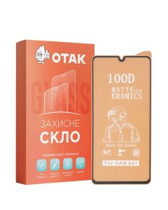 Защитное стекло для Samsung A41 Ceramic Matte Черное (Black) Тех KP