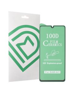 Защитное стекло для Samsung A41 DM Ceramic Черное (Black)