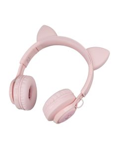 Бездротові повнорозмірні навушники Hoco W39 Cat Ear Рожеві (Pink)