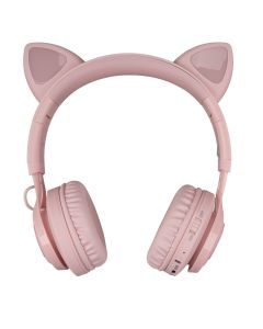 Бездротові повнорозмірні навушники Hoco W39 Cat Ear Рожеві (Pink)