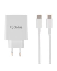 Зарядний пристрій Gelius X-Duo PRO 45W GP-HC053 + кабель Type-C to Type-C Білий (White)