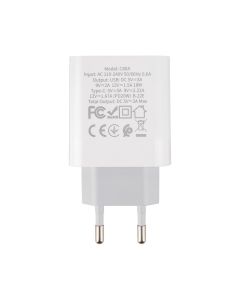 Зарядний пристрій Hoco C80A PD 20W+QC3.0 + кабель Type-C to Type-C Білий (White)
