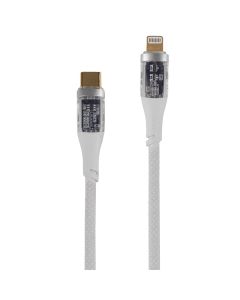USB-кабель Usams US-SJ573 Transparent 20W 3A Type-C to Lightning Белый