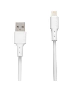 USB кабель Glasscove Flex 2.4A Lightning 1м Білий (White)