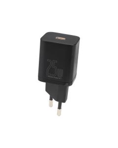 Зарядний пристрій Baseus Super Silicone PD 25W + кабель Type-C to Type-C Чорний (Black)