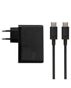 Зарядний пристрій Baseus GaN2 Pro QC (2USB + 2USB-C) 100W Чорний (Black)
