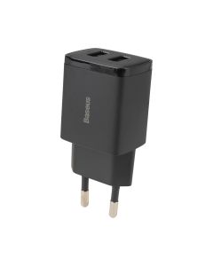 Зарядное устройство Baseus Compact 10.5W 2USB Черное (Black)