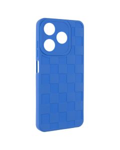 Чохол накладка для TECNO Spark 10/10C Chess Case Синя (Blue)