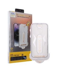 Защитное стекло для iPhone 13/13 Pro/14 DM Dust-Free 3D Черное (Black)