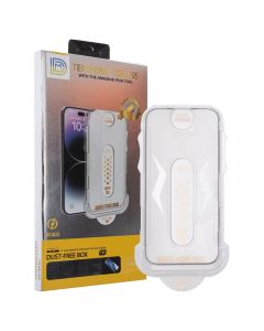 Защитное стекло для iPhone 14 Pro/15/16 DM Dust-Free 3D Черное (Black)