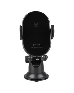 Автотримач Proove Rounded Energy 15W з бездротовою зарядкою Чорний (Black)