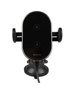 Автотримач Proove Rounded Energy Pro 15W з бездротовою зарядкою Чорний (Black)