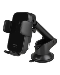 Автотримач Proove Triple Clamp 15W з бездротовою зарядкою Чорний (Black)