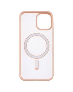 Чехол накладка для iPhone 12/12 Pro Clear Color MagSafe Case Розовый (Pink)