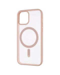 Чехол накладка для iPhone 12/12 Pro Clear Color MagSafe Case Розовый (Pink)