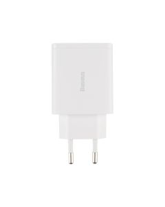 Зарядний пристрій Baseus Compact Quick Charger 30W QC+PD (1USB-C + 2USB) Білий (White)