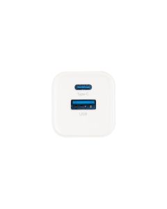 Зарядное устройство Proove Silicone Power Plus 20W (USB-C + USB) Белый (White)