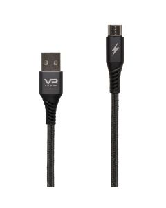 USB-кабель Veron NM09 Nylon 2.4A 1м Micro-USB Черный (Black)