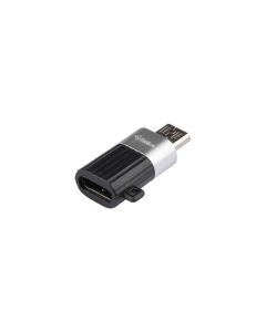 OTG кабель Gelius Micro USB to Type-C GP-OTG007 Срібний Чорний (Silver Black)