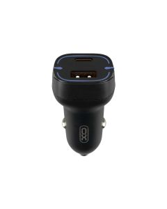 Автомобільний зарядний пристрій Borofone XO CC37 USB-A/USB-C QC&PD3.0 20W 3A Чорний (Black)