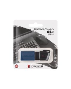 USB Флеш 64Gb Kingston DT Exodia M (USB 3.2) Чорна Синя (Black Blue)