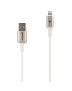 USB кабель Proove Flex Metal Lightning 2.4A 1м Білий (White)