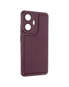 Чехол-накладка для Realme C55 из мягкой кожи, фиолетовый (Purple)