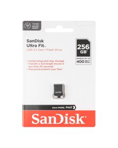 USB Флеш 256Gb SanDisk Ultra Fit (USB 3.1) (130Mb/s) Чорна (Black)