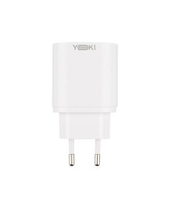 Зарядний пристрій Yoki Led Series YK-20PD+QC 20W (USB-C + USB) Білий (White)