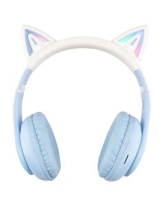 Беспроводные полноразмерные наушники Hoco W42 Cat Ear Синие (Blue)