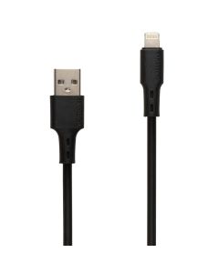 USB кабель Glasscove Flex 2.4A Lightning 1м Чорний (Black)