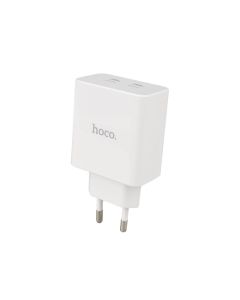 Зарядний пристрій Hoco C108A Leader PD35W/QC + кабель Type-C to Type-C Білий (White)