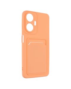 Чехол накладка для Realme C55 WAVE Цветной Карман Розовый (Светло-розовый)