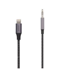 Кабель AUX Proove SoundMesh 3.5 to Lightning 1м Сірий (Grey)