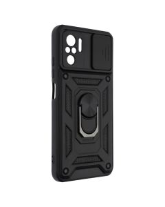 Чохол накладка для Xiaomi Redmi Note 10 Pro Camshield Serge Ring Чорна (Black)