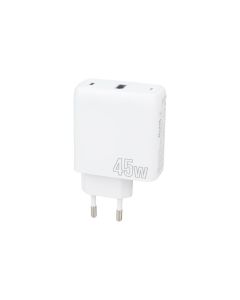 Зарядний пристрій Proove Silicone Power 45W (USB-C + USB) Білий (White)