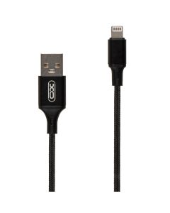 USB-кабель XO NB143 с оплеткой 2.4A 1м Lightning Черный (Black)