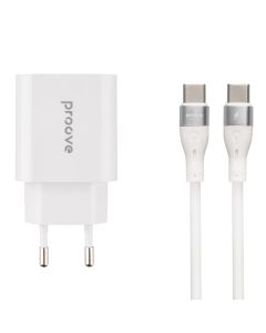 Зарядний пристрій Proove Rapid 30W + кабель Type-C to Type-C Білий (White)