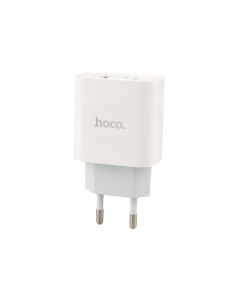 Зарядное устройство Hoco C80A Plus 20W (1USB + 1USB-C) QC Белый
