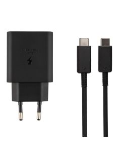 Зарядний пристрій Samsung 45W PD Wall Charger + кабель Type-C Чорний (Black)