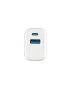 Зарядний пристрій Proove Silicone Power Plus 30W (1USB-C + 1USB) Білий (White)